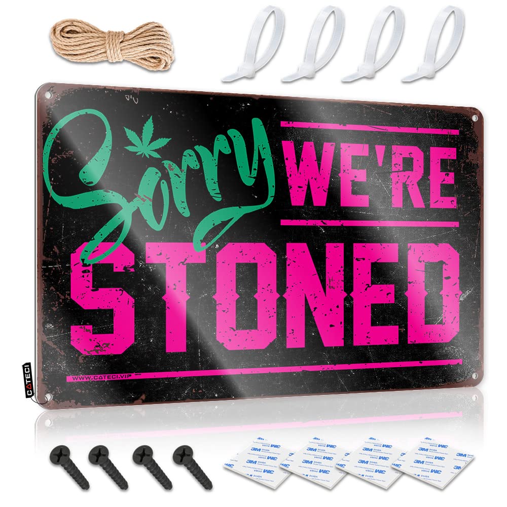 Best Shed Posters - Sorry We're Stoned Soft Area Rustic Wall Hanging(30X40CM)