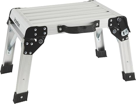 Ironton Folding Aluminum Work Platform, 350-Lb. Capacity, Portable Step Platform