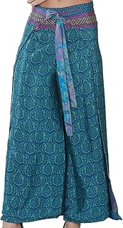Wevez Pack of 3 Bohemian Hippie Gypsy Print Casual Wrap Pants