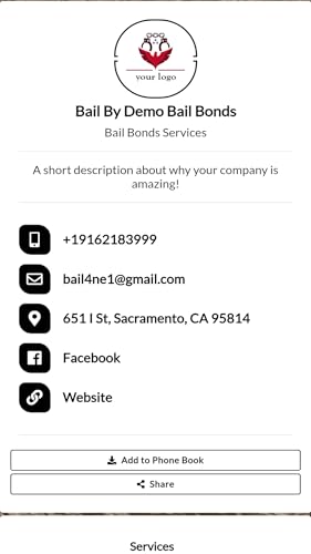 Bailby - Digital Bail Bonds Business Cards