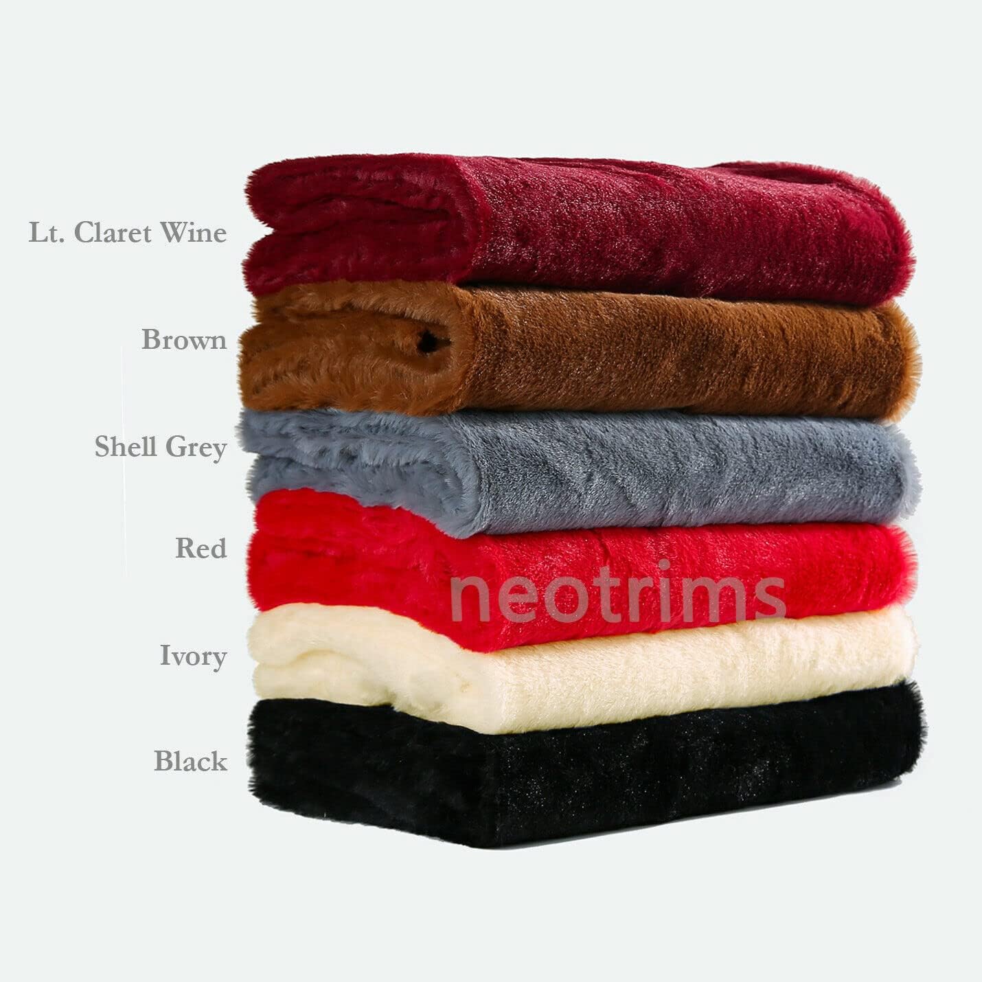 Faux Fur Fabric Material,Soft Cuddly Luxury Handle,22 Colours,165cm Wide,Dusky,Bright & Natural Colours. 10mm Pile,Soft Sheen with Beautiful Drape. Neotrims. (Antique Pink, 2 Meters)