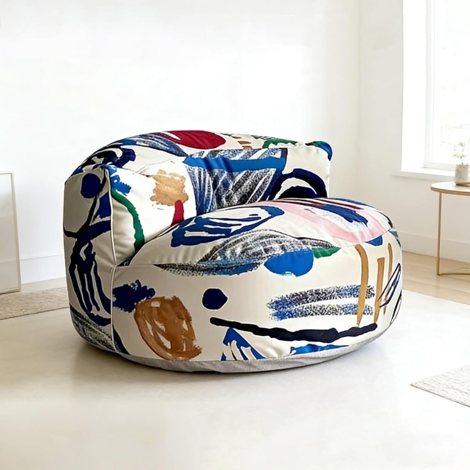 Large Bean Bag Cover (No Filler) Adult beanbag Floor Sofa Comfy Chair for Bedroom Cover, Suitable for Bedroom, Living Room, Dormitory, and Other Indoor Settings.