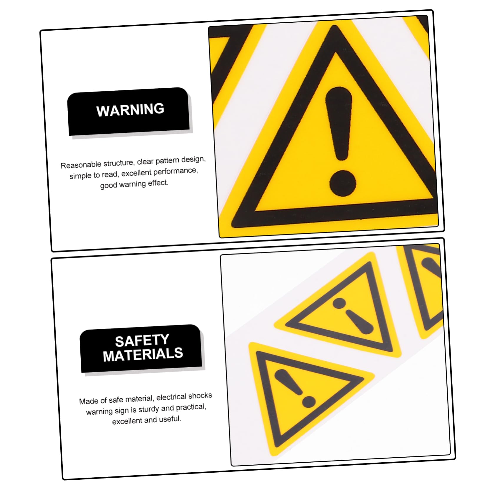 iplusmile 5 Pegatinas Adhesivas De Advertencia Signo De Exclamación Triangular Para Zonas Peligrosas Señales De Precaución Para Seguridad