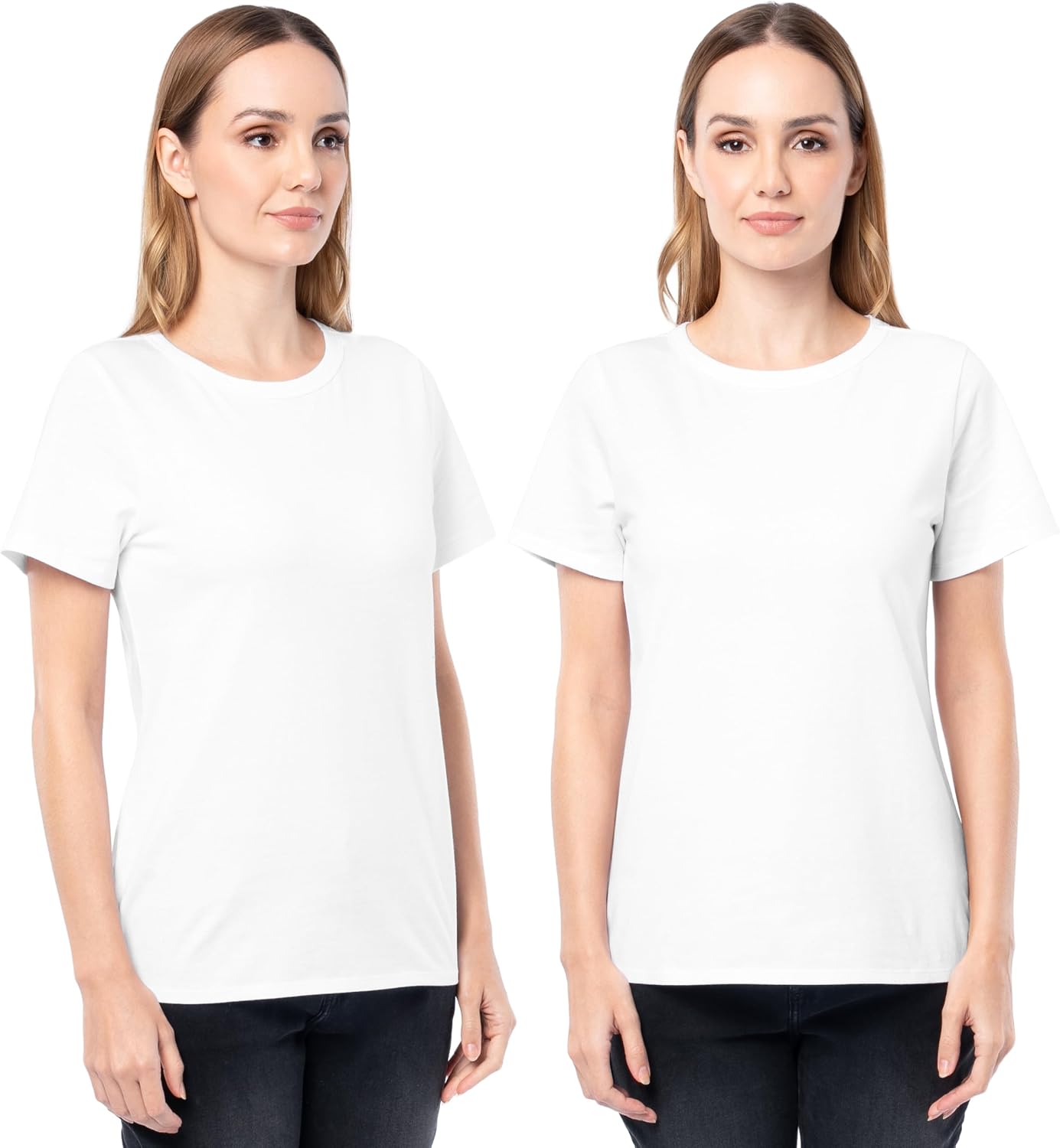 Fruit of The Loom Women's Short Sleeve Crew Neck T-Shirt, 2 Pack