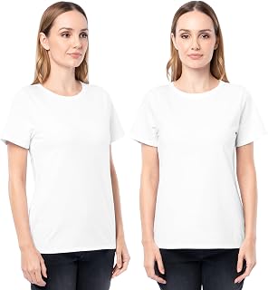 Fruit of The Loom Women's Short Sleeve Crew Neck T-Shirt, 2 Pack