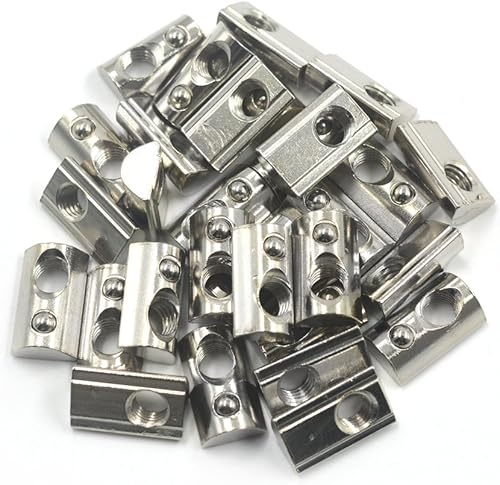 Miniatura 1 de M8Thread T europeo de primavera de Nut mergorun Plata ranura de 40Series Aluminio Estándar De Acero Al Carbono De La mitad Ronda rollo en la