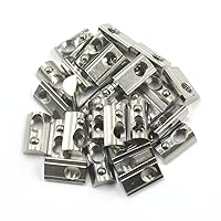 Vista 1 de Tuerca de resorte en T de rosca M8, Mergorun Silver European Standard 40 Series Ranura de aluminio de acero al carbono, rollo semicircular