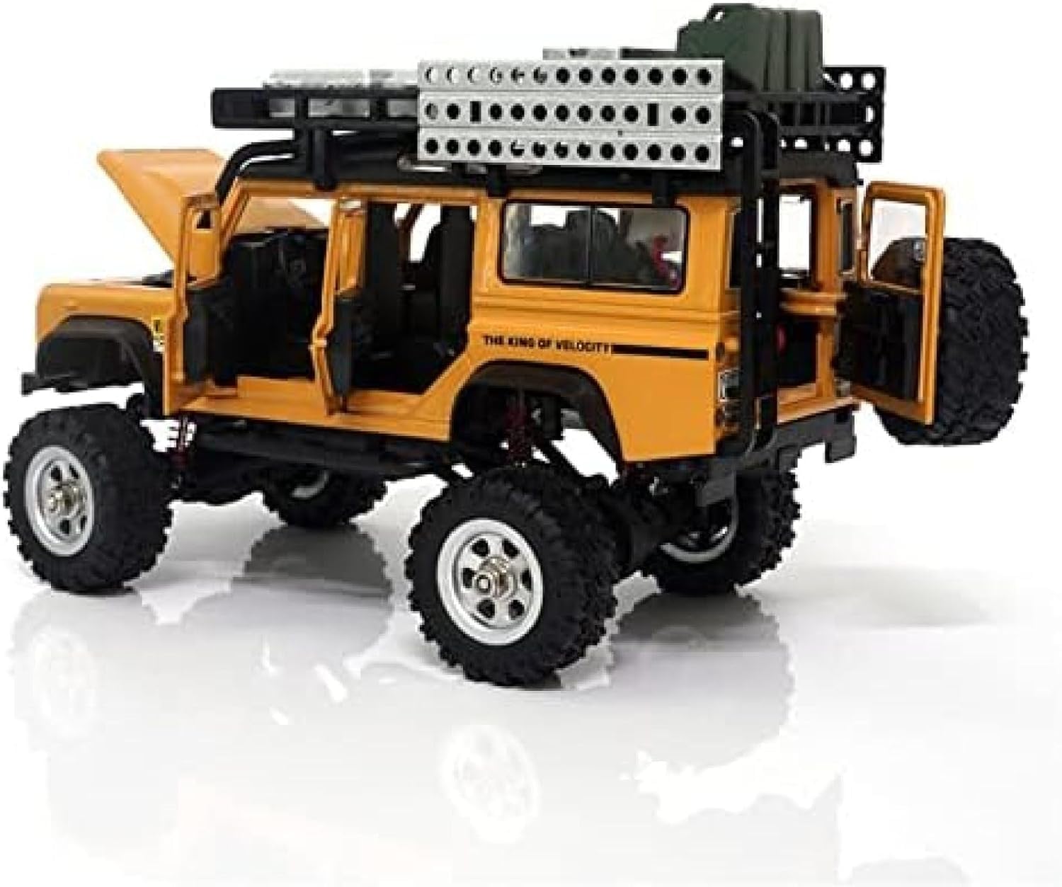 Samochód Rc 1/28 2.4g 4wd Buggy Mini Alloy Metal Wspinaczka Samochód 4x4 Model Pojazdu Terenowego Dla Dorosłych Drift Racing Truck Pilot Rc Rock Crawler Rock Toy Cars, Yellow, 2battery packs
