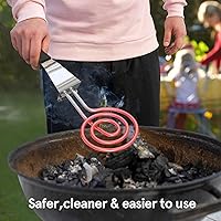 Vista 6 de 700W Electric Charcoal Starter for BBQ Grill Smoker Fireplace, Firepit, Stove - Design with Large Spiral Heating Element, 30% Faster Igniting Fire