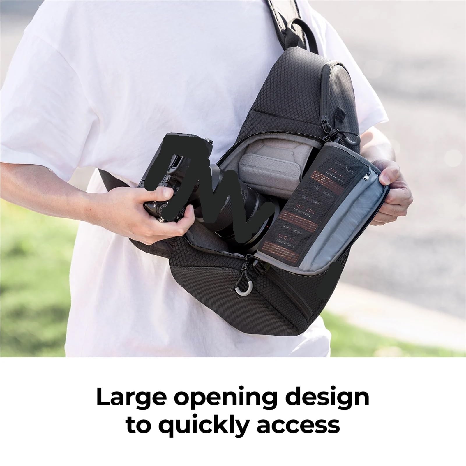 Borsa Per Fotocamera Borsa a tracolla for fotocamera Zaino antiurto a con capacità di 10 litri for custodia for DSLR/SLR/Mirrorless