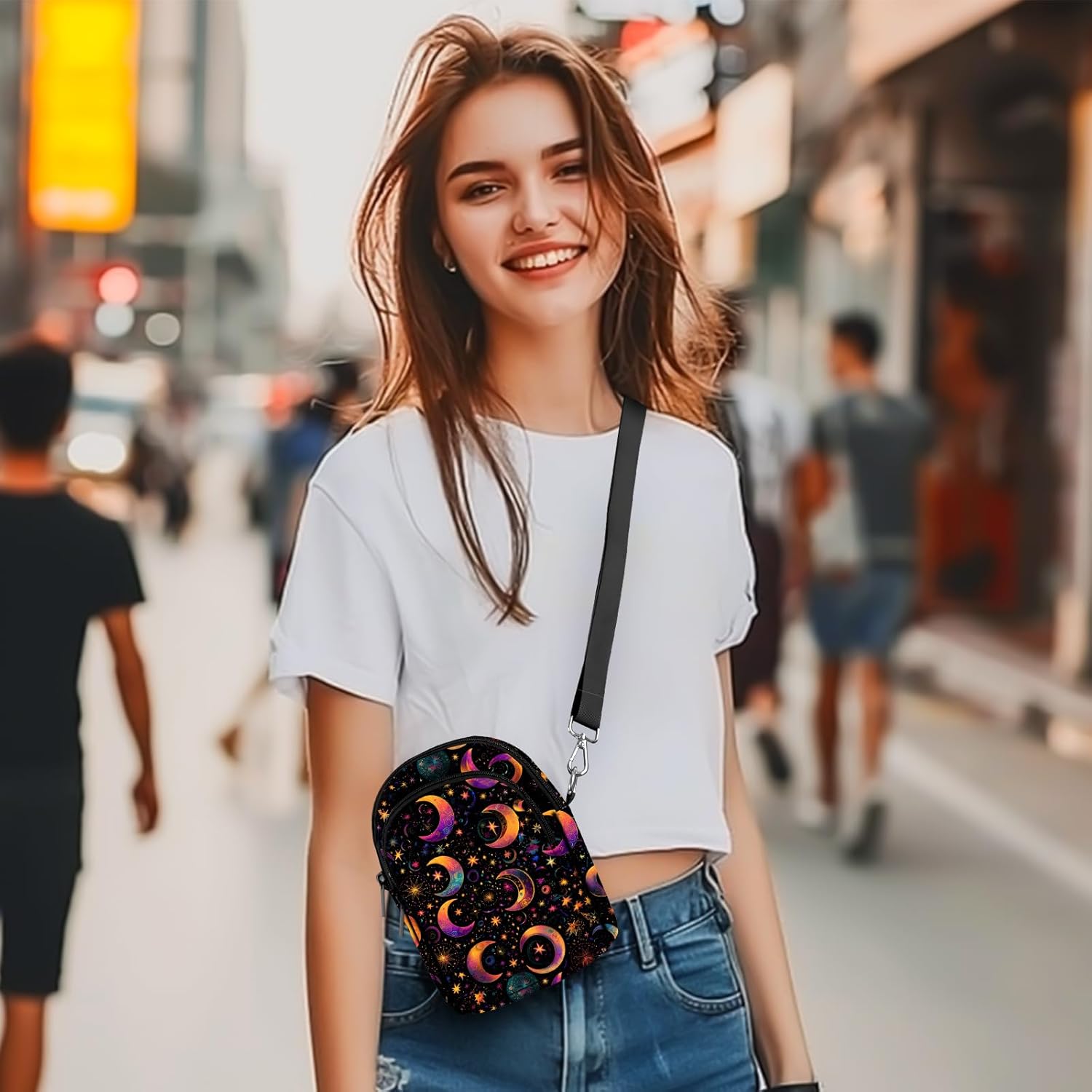 Crossbody Bags for Women Cell Phone Crossbody Bag Casual Over Shoulder Handbag Purse Lightweight with Adjustable Strap - Image 2