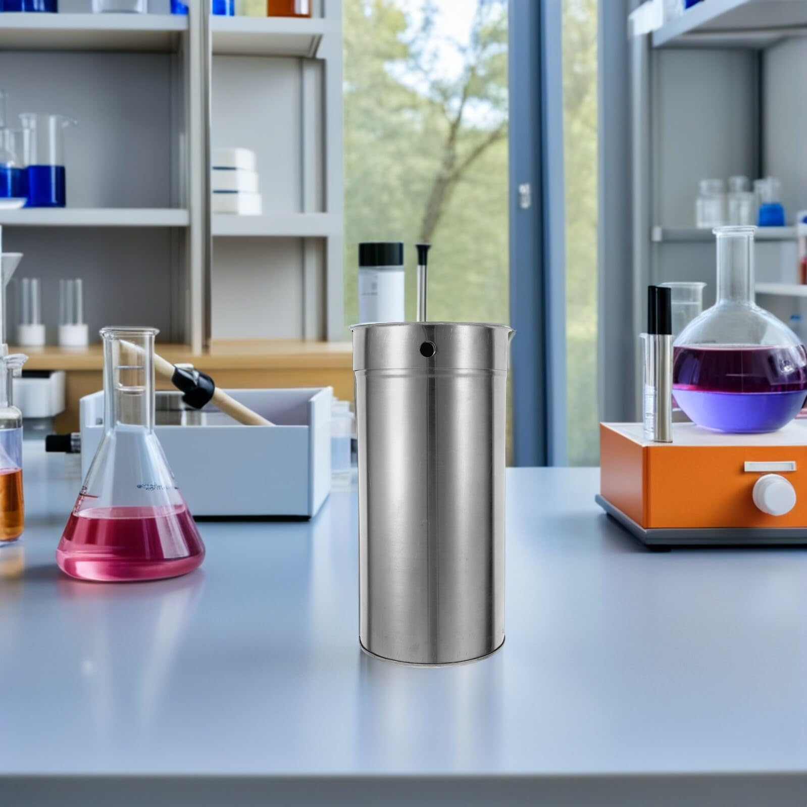 Cabilock Tube de en Acier Inoxydable Ø100 MM avec Couvercle Boîte de Rangement pour Pipettes et Instruments de Laboratoire Résistant et Facile à Nettoyer Usage Polyvalent en Laboratoire