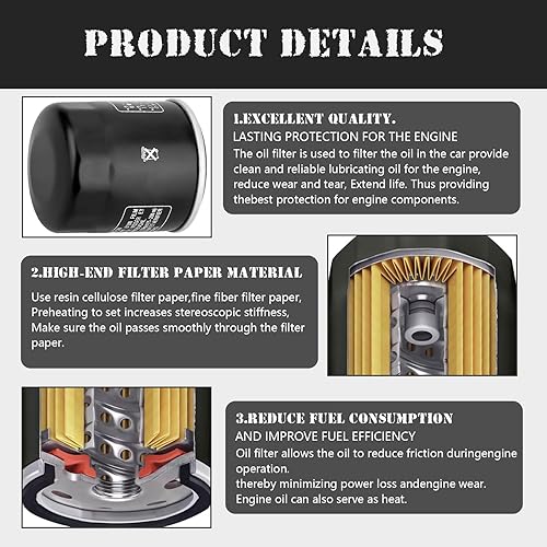Miniatura 4 de LOCOPOW 2520799 3084963 Parte de filtro de aceite para Polaris Sportsman 500 400 450 335 570 Ranger Trail jefe Trailblazer 330 Scrambler 850 XP 1000