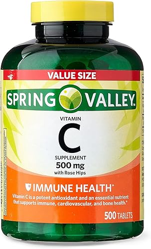Miniatura 6 de Vitamina C 500mg - Spring Valley con Rose HIPS 500 tabletas (paquete de 1) Set con estuche Fusion Shop Store Week (1)