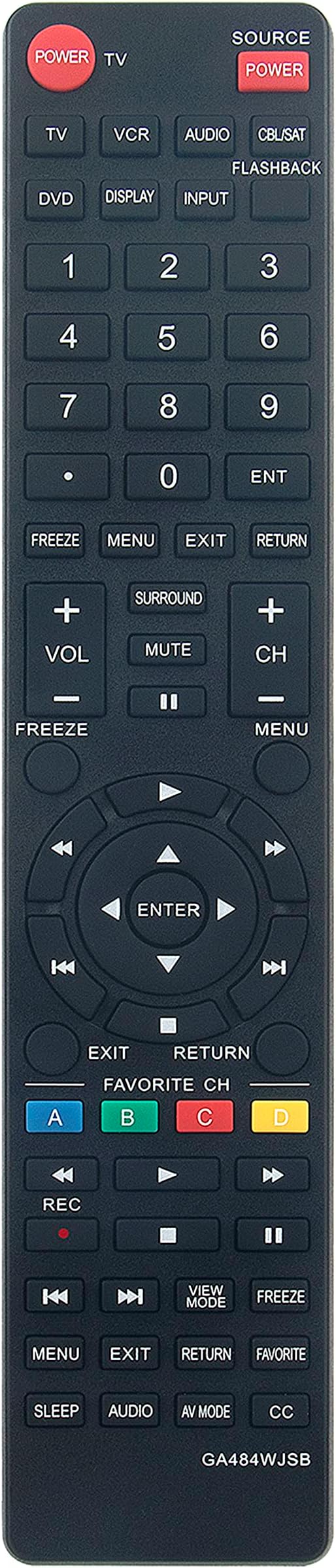 GA667WJSA Replace Remote Control fit for Sharp LCD TV Aquos