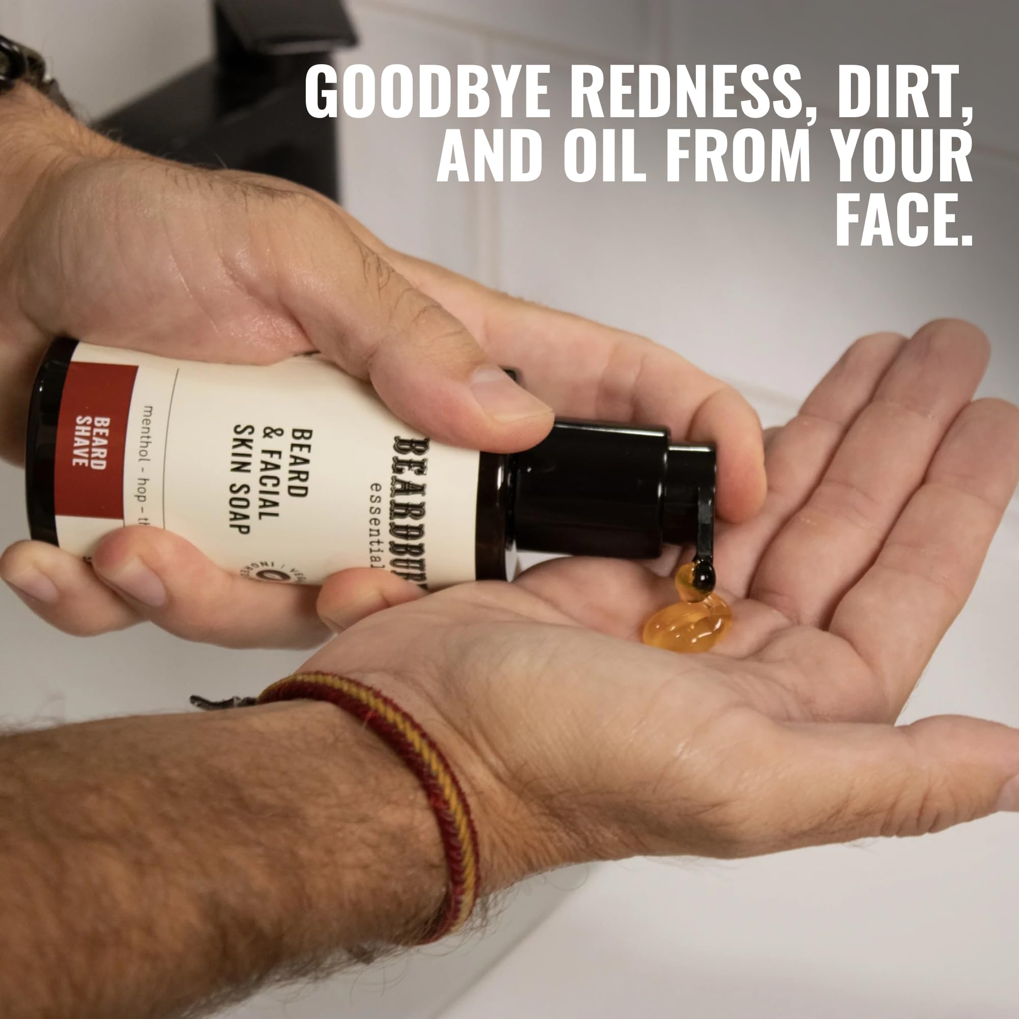 Essentials Skincare – Confezione per la cura del viso da uomo quotidiano | Include detergente barba e viso + crema idratante + balsamo barba, anti-rughe, senza prurito e formula ad assorbimento rapido
