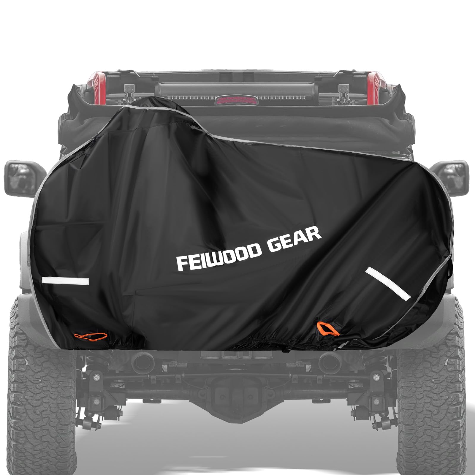 Bike Cover for Transport 2 Bikes on Rack, Double Heavy Duty 420D on Handlebar & Pedal, Waterproof Bicycle Cover Outdoor Storage on Rear Bike Rack