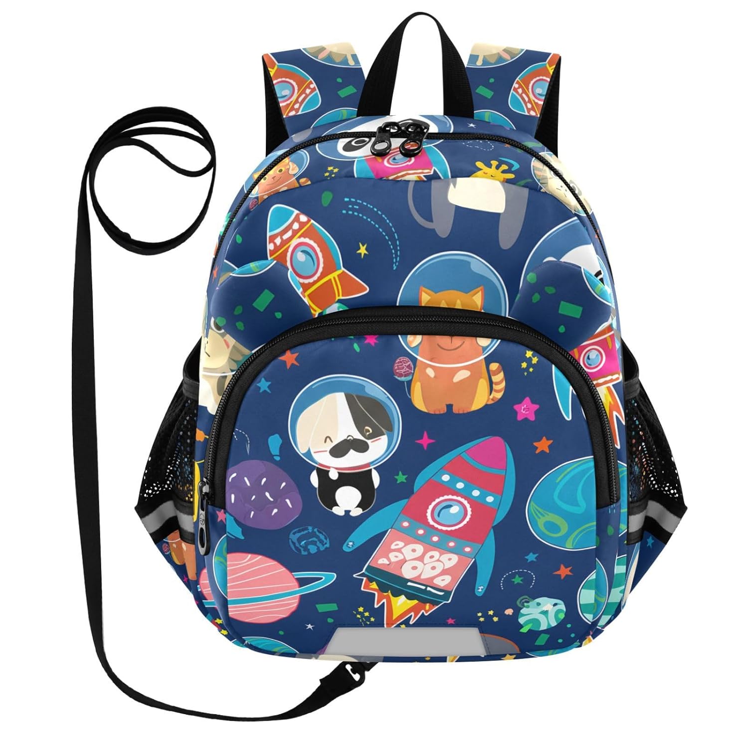 Animal Planet Star Navy Toddler Harness Backpack for Boys Girls 3-6 Years Kids Backpack with Anti Lost Safety Leash Baby Travel Bag for Travel Walking Preschool