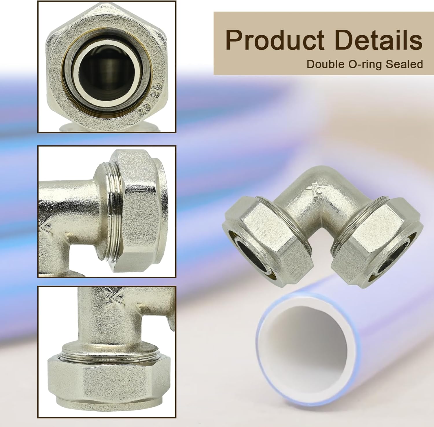 4Pack 3/4’’ M8067 Equal Elbow Fitting for 3/4-Inch Tubing Compatible with Maxline Shop Garage Compressed Air lineTube System Kit
