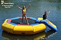 Vista 4 de Island Hopper Bounce N Splash trampolín de agua acolchonado, 10