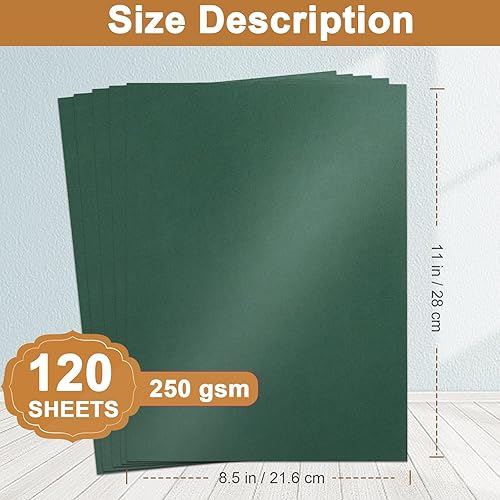 Miniatura 21 de 28 hojas de cartulina dorada brillante de 8.5 x 11 pulgadas, papel metálico de 8.82 oz/m²/92 libras para hacer tarjetas de bricolaje, aniversarios