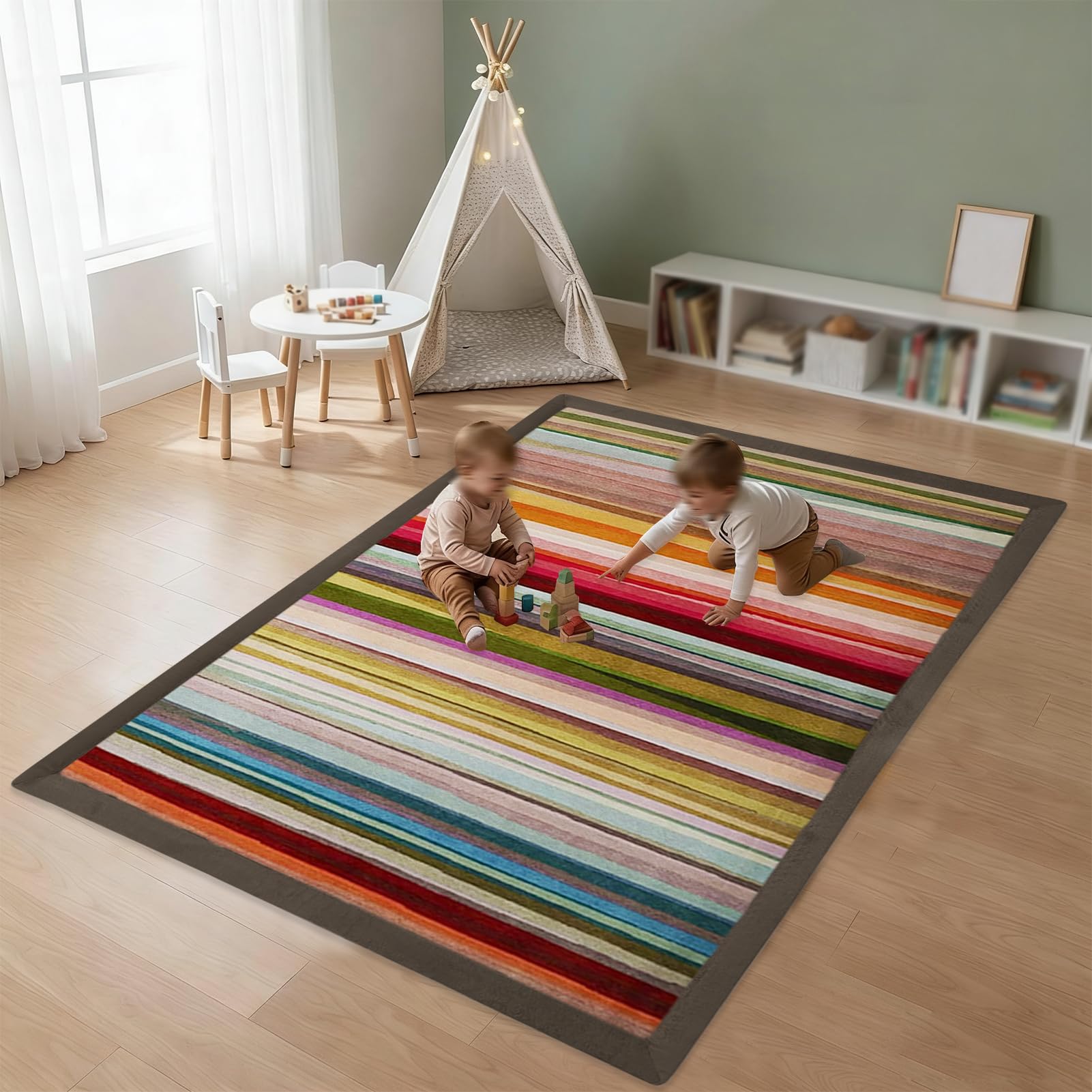 Baby Play Mat for Floor, 3 cm Thick Playmats for Babies, Soft Baby Rug Kids Playpen Mat for Crawling & Playing, Non-Slip Play Crawling mat for Nursery Baby, Soft Activity Floor Mat 160 x 200 cm