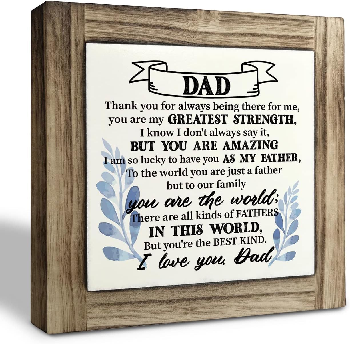 Dad GIft Wood Plaque Sign, Thank You for Always Being There