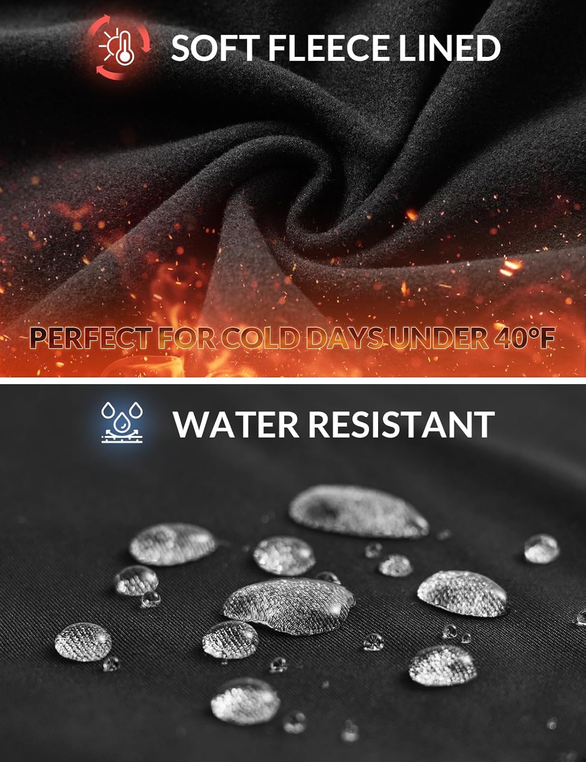 baleaf Men's 30" Fleece Lined Golf Pants Warm Winter Stretchy Casual Business Travel 3 Pockets - Image 5