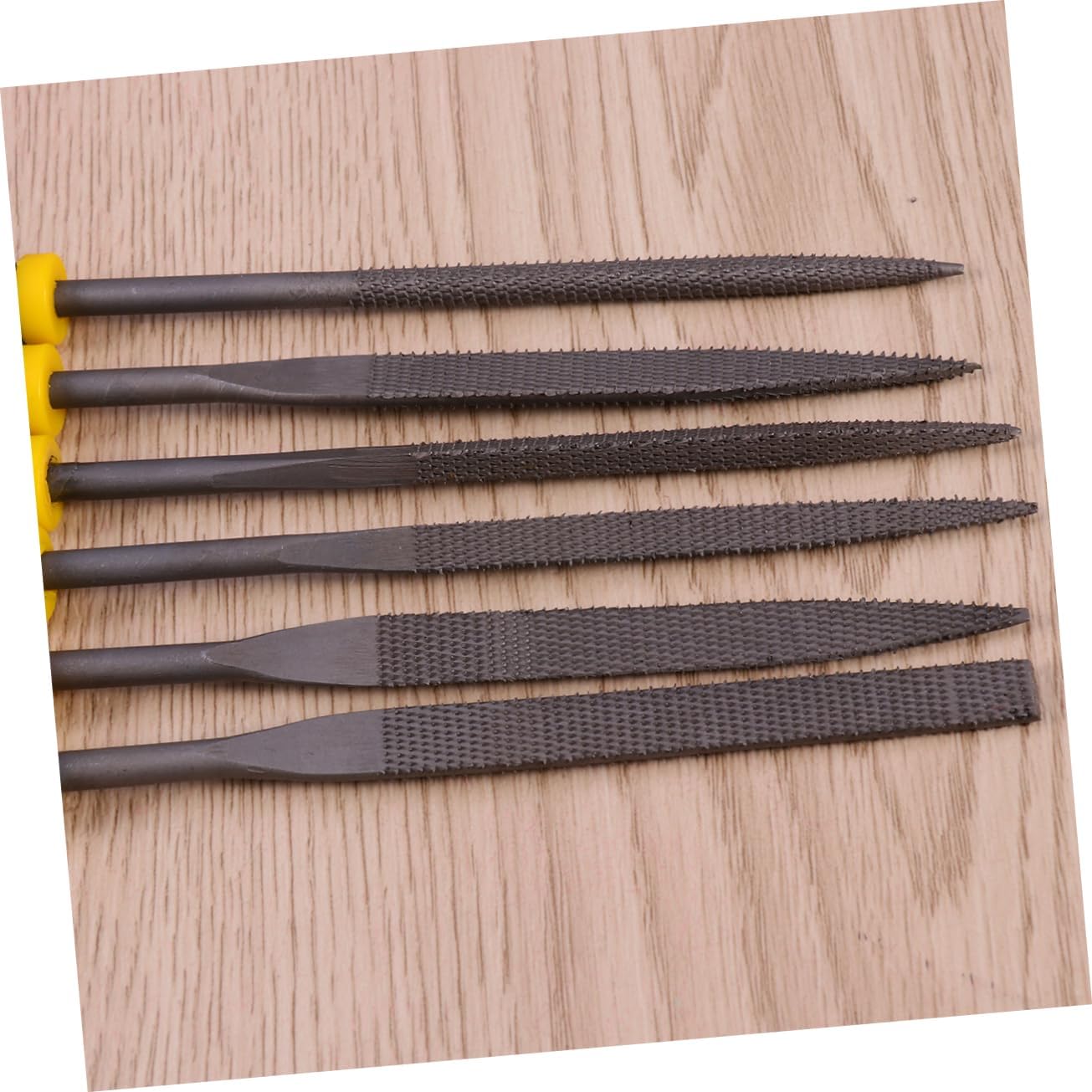 6pcs Mini Wood File Set Wood Rasp Tools Comfortable -skid Handles for Woodworking and Shaping