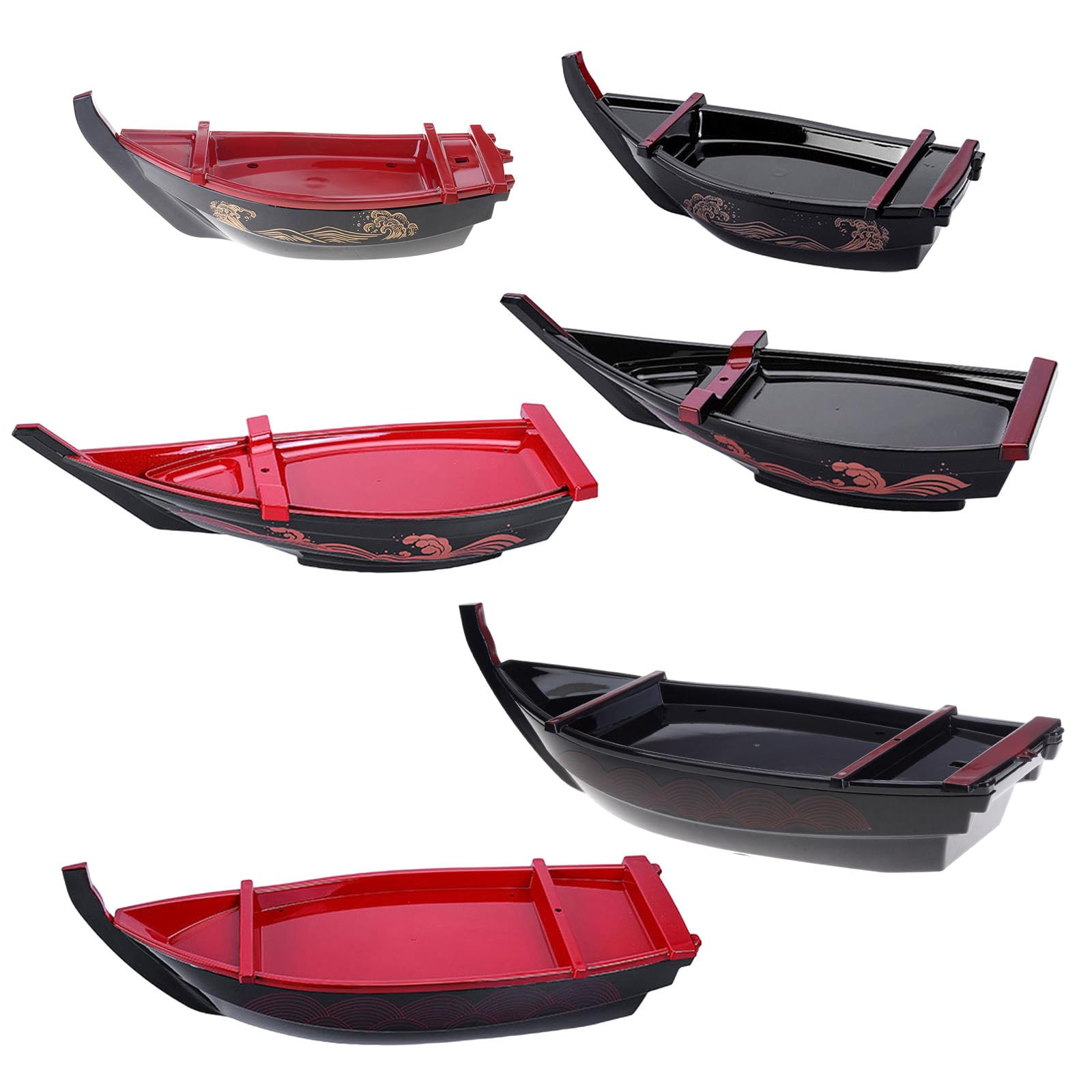 Générique Assiette à Sushi en Forme de Bateau Outil de Cuisine à Sushi Texture en Plastique Parfait pour Les décors de Salle à Manger et diverses Occasions Assiette de Service d ' apéritif