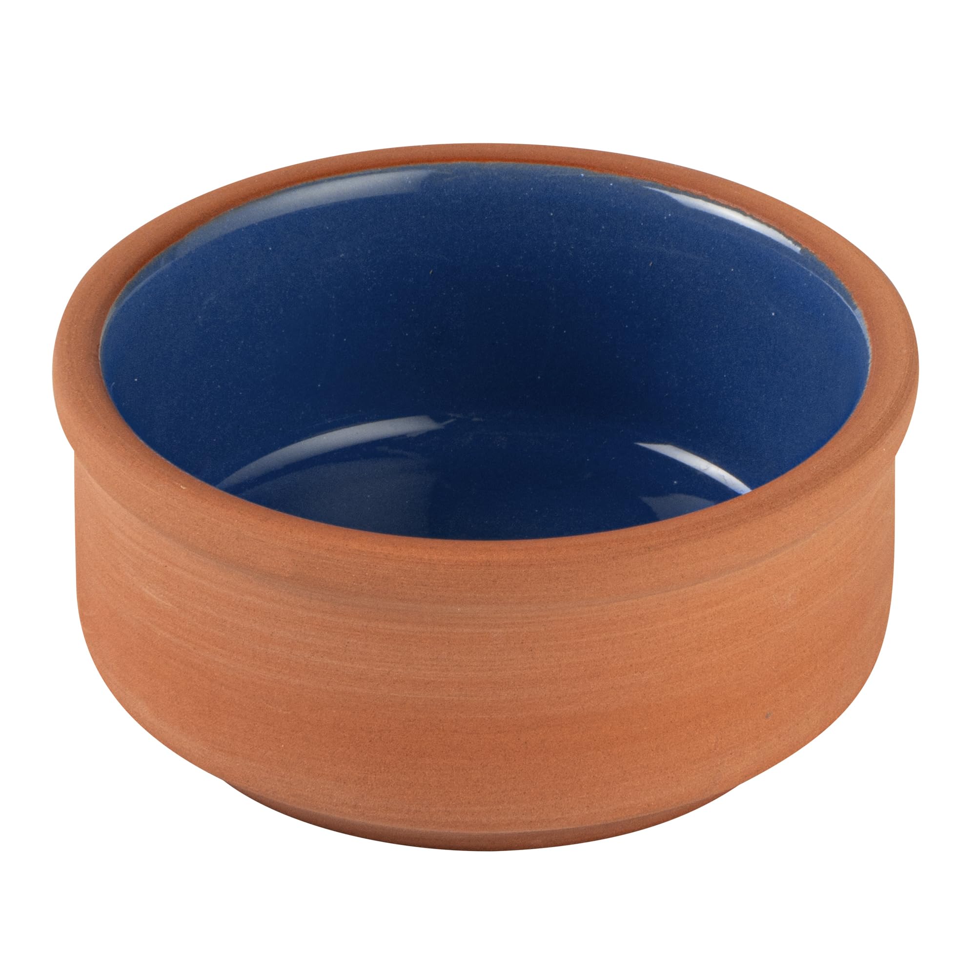 Restaurantware -Terra Tek - Cazuelas in terracotta, 76,5 g, 10 pentole in argilla smaltata blu per cucinare, pronte per il forno, microonde, pentole in terracotta, lavabili in lavastoviglie, per