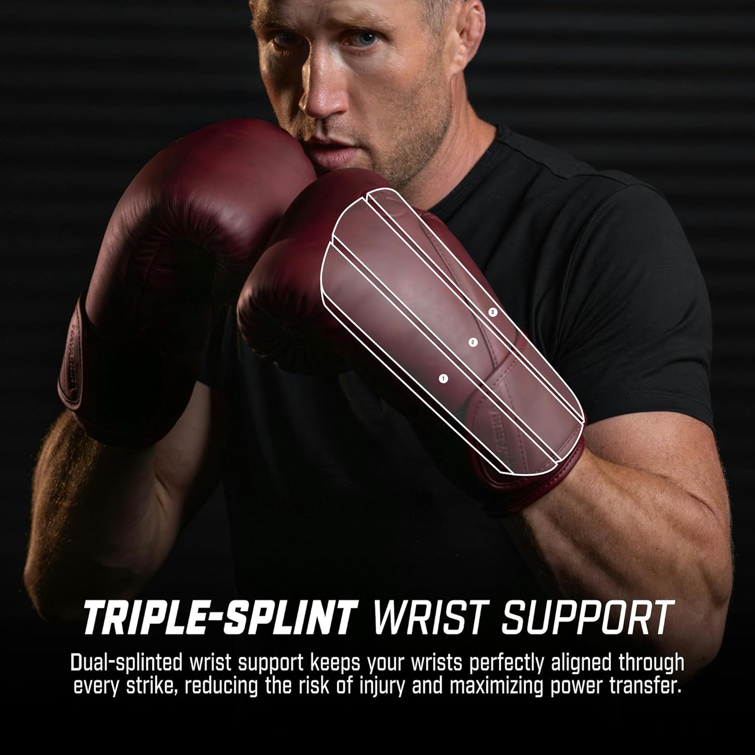 Hayabusa T360 Leather Boxing Gloves for Men and Women Wrist and Knuckle Protection, Triple Splinted Wrist Support, Cloud-Like Knuckle Padding