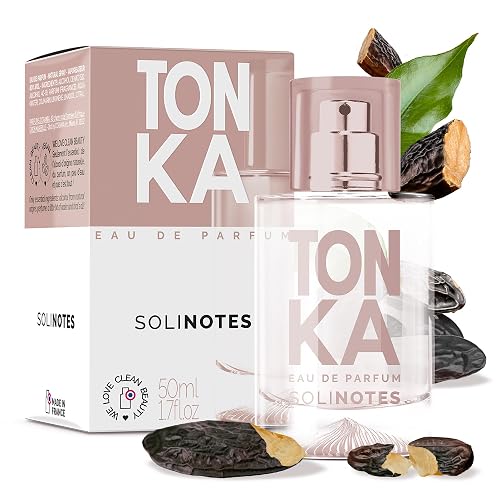 Solinotes Tonka Perfume for Women & Men, 1.7 Fl Oz/ 50 ML Eau De Parfum, Delicate Floral and Soothing Scent with Premium Ingredients - Clean Perfume, Cruelty Free, Vegan, Made in France - Tonka