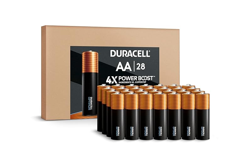 Duracell Optimum AA Batteries with 4x Power Boost Ingredients, 28 Count (Pack of 1), Re-closable pack for a quick, easy access and organized storage, Double A Battery with Long-Lasting Power - AA Optimum (28 Count)