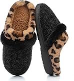 Fuzzy Slippers for Women Indoor and Outdoor Plush with Memory Foam Anti-Skid Sole Cozy House Slipper Soft Bedroom Shoes Slip On Gifts for Women Mom Her Ladies