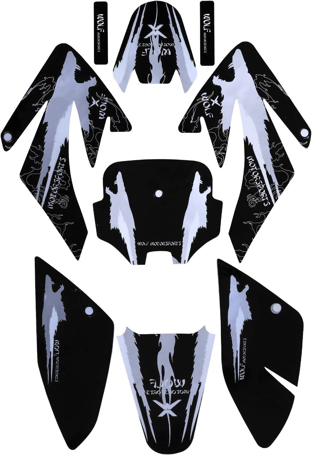 CRF70 Sticker Graphics Plastic Body Kit for CRF 70 Dirt Pit Bike Motorcycle (Style 1)