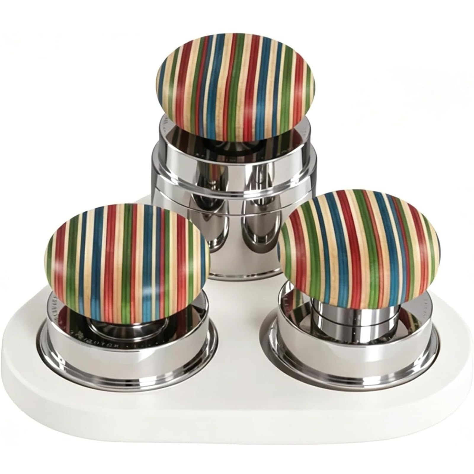 Juego de 4 prensadores de café espresso, kit de máquina de manipulación de 58 mm con herramienta WDT y alfombrilla de silicona para el hogar, viajes, camping, equipo de preparación