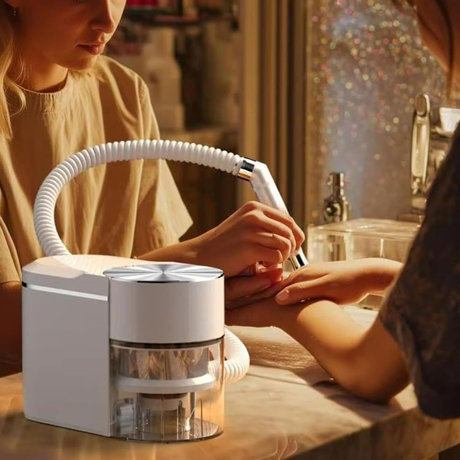 Zestaw Do Manicure I Frezarki Do Paznokci 2 W 1, Polerka Do Paznokci 2 W 1 I Odkurzacz Z Bezszczotkowym Silnikiem 35000 Obr./Min Do Salonu I Domu Standard-Purple