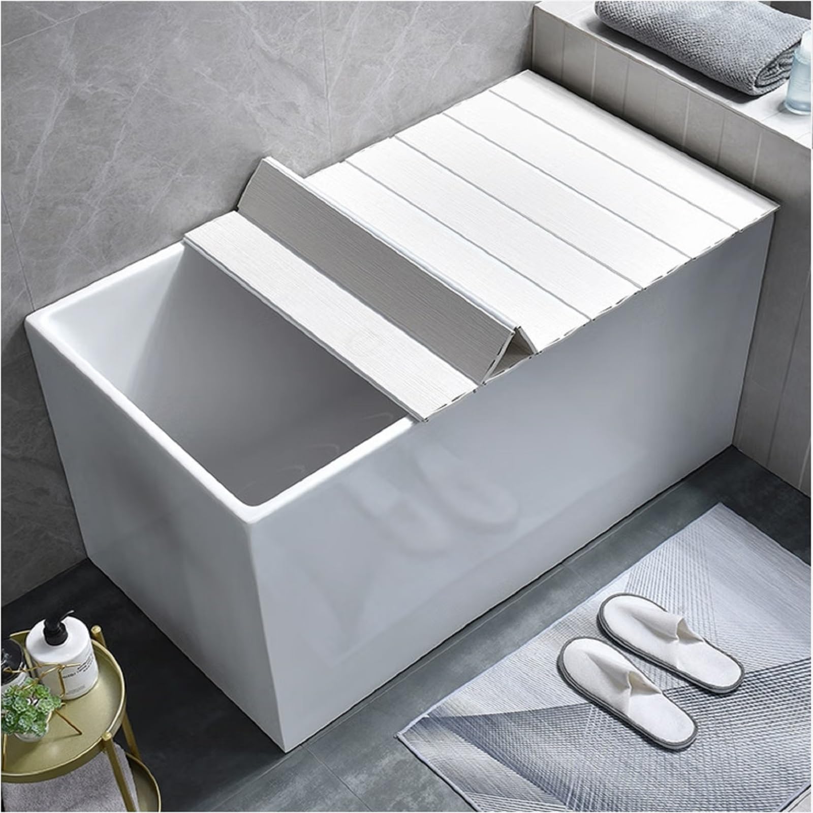 Badewannenabdeckung 180x80, Abdeckung Badewanne 80 cm Breit, Badewanne Abdeckung, Anti-Staub Faltbare PVC Platte Faltbarer Badewannenabdeckung für Badezimmer SPA (180 x 80 x 0.65cm)