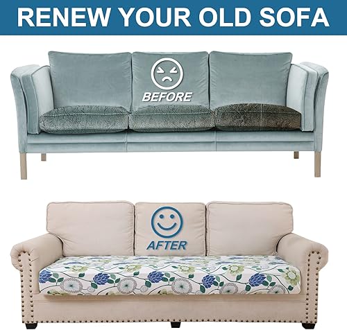 Miniatura 103 de Smiry Fundas de cojín de sofá con estampado, fundas de sofá elásticas y suaves para sofá, funda de sofá antideslizante lavable protector de muebles