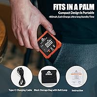 Vista 6 de Buscador de ángulo digital con láser, medidor de ángulo digital magnético de 4 lados, mini herramienta de medición de nivel láser digital