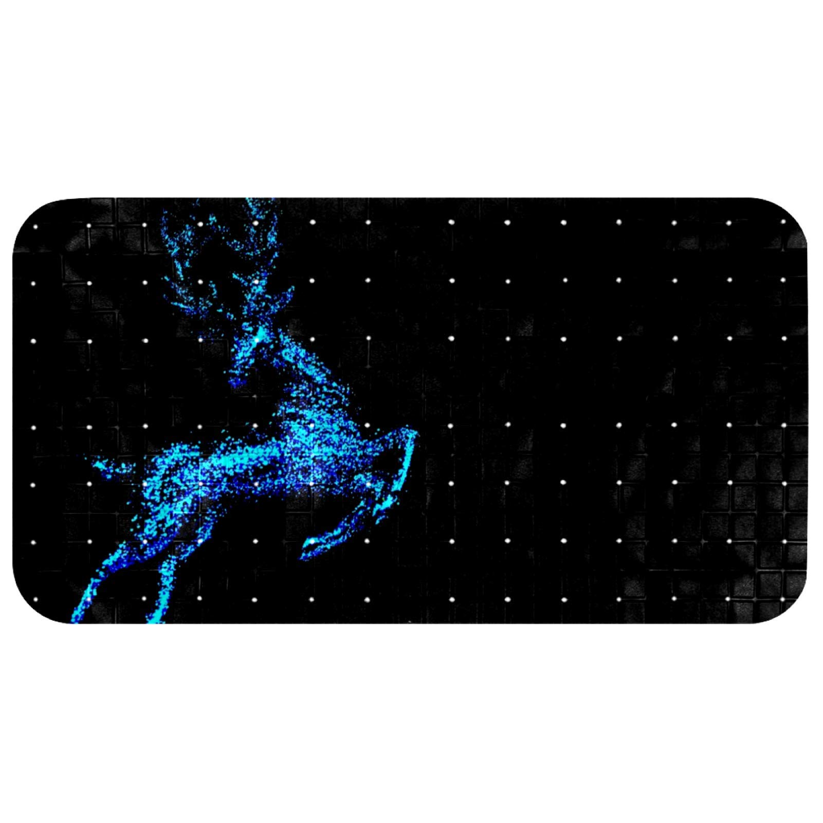 Tapis de bain antidérapant contre les glissades en douche motif cerf