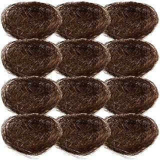 Bird S Nest Decoration - 16Pcs Mini Faux Bird Nests for Crafts Easter Decor and Garden Birdcage Accessories