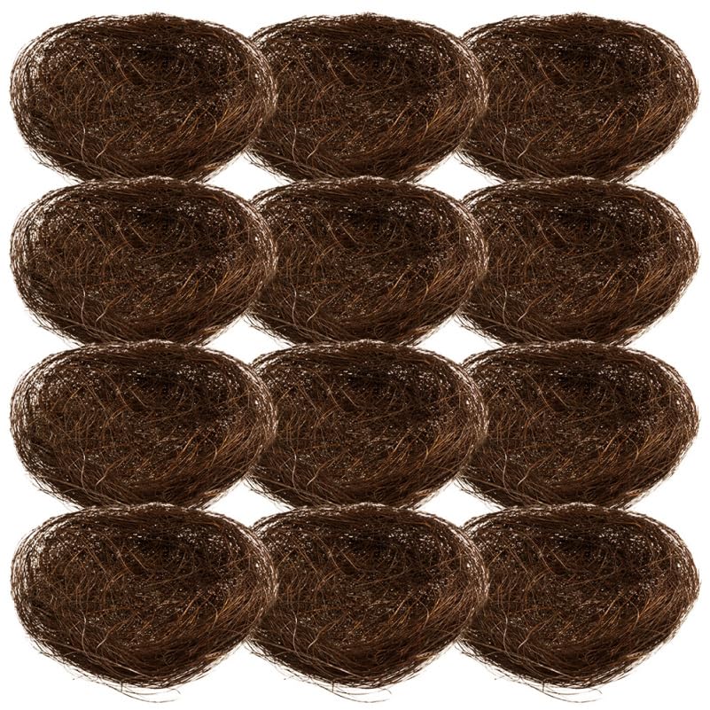 Image of 16-Pack Mini Bird Nest Decorations 2.75X2.75X1.96In Faux Bird Nests for Garden Easter Ornaments Photography Props Party Decor and Birdcage Accessories