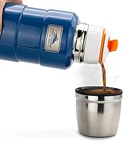 Vista 3 de High Sierra Café, frasco aislado al vacío, termo de 27 onzas/azul