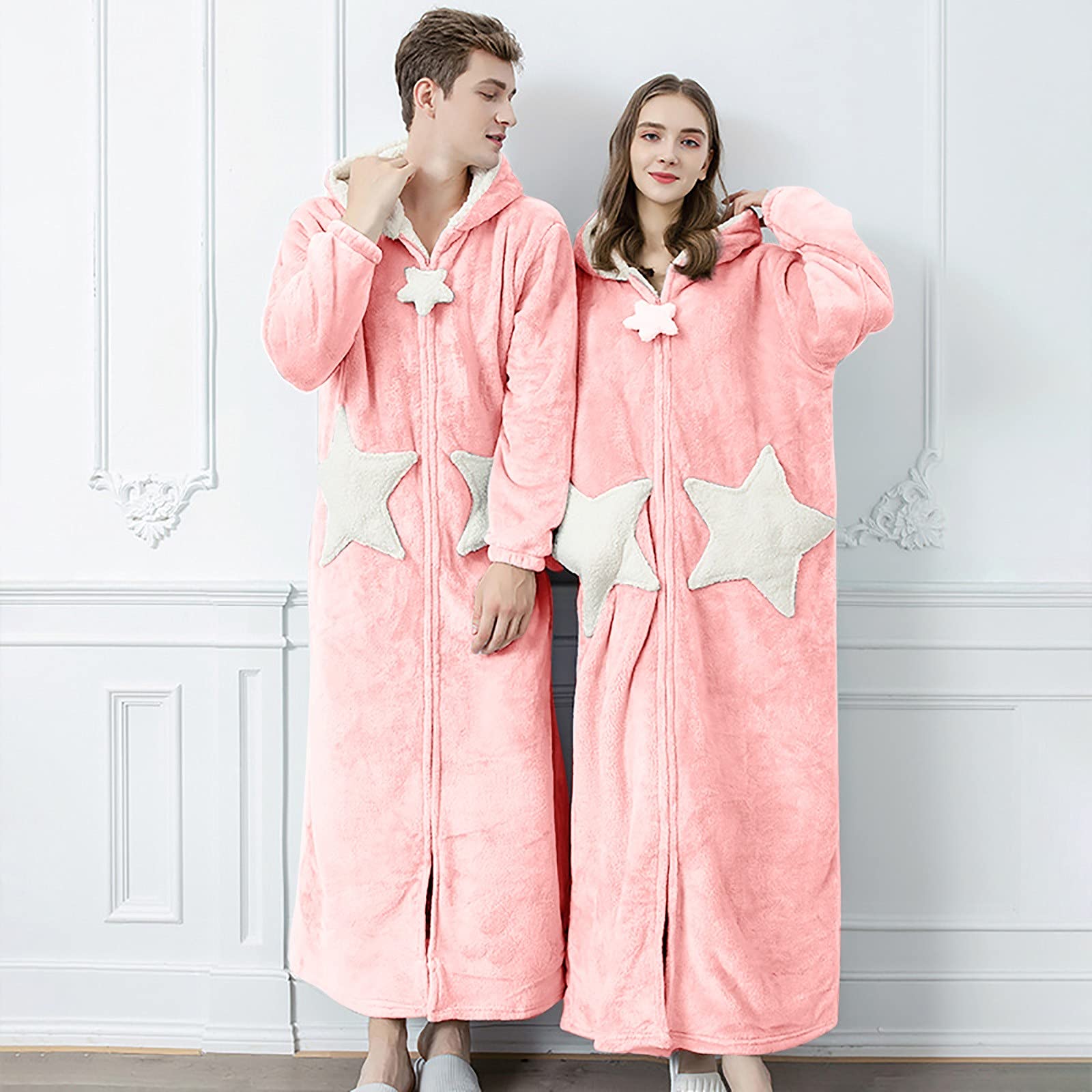Peignoir douillet pour femme - Peignoir avec fermeture éclair