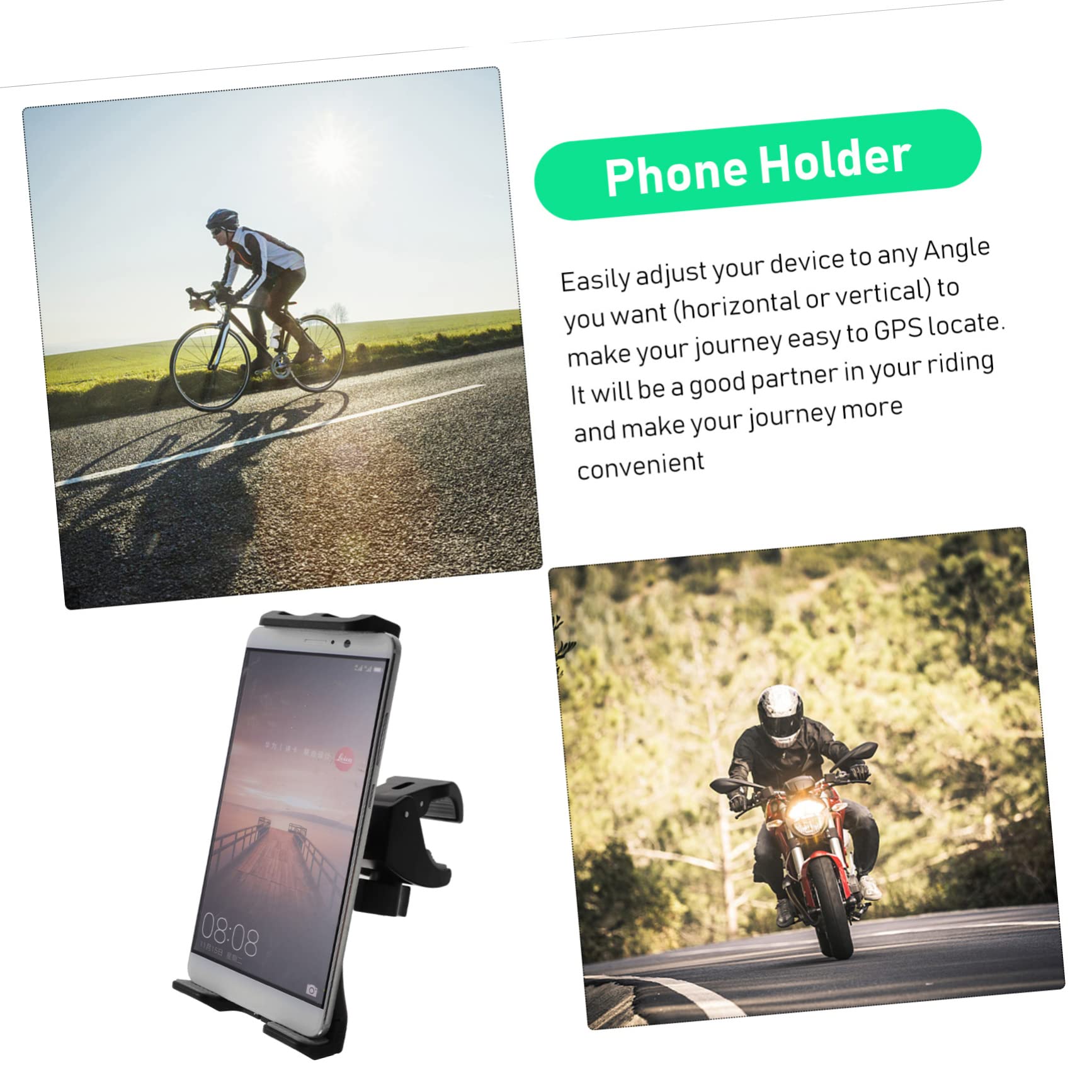 BELLIFFY Exercise Bike Phone Holder Stand Lightweight Treadmill Tablet Bracket for Phones Tablets Easy to Install Support for Stroller Fitness Equipment