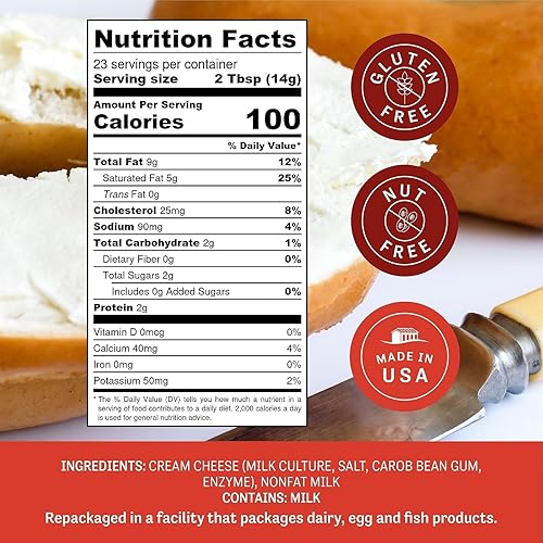 Miniatura 2 de Judees Crema de queso en polvo de 1125 onzas 100 sin OMG apto para ceto sin hormonas rBST sin gluten y sin frutos secos hecho de queso crema real