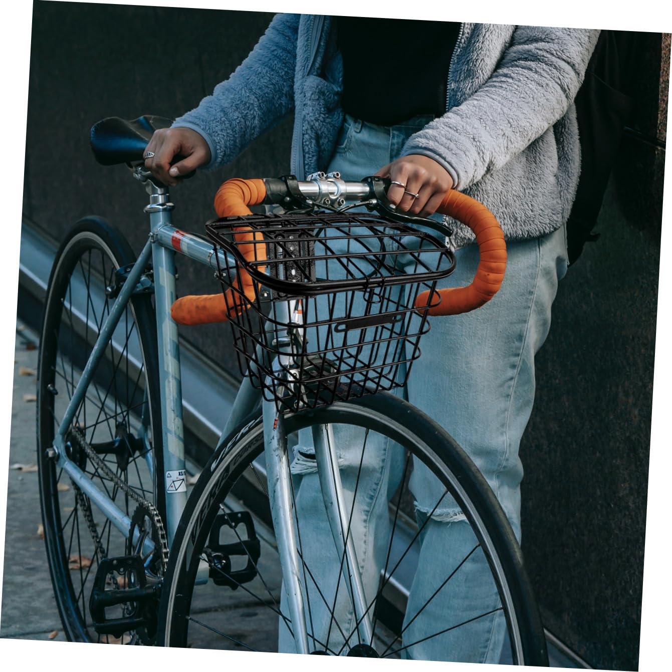 UPKOCH Cestino Anteriore per Bicicletta in Inossidabile Contenitore Spazio Resistente e Facile da Installare per Quotidiano