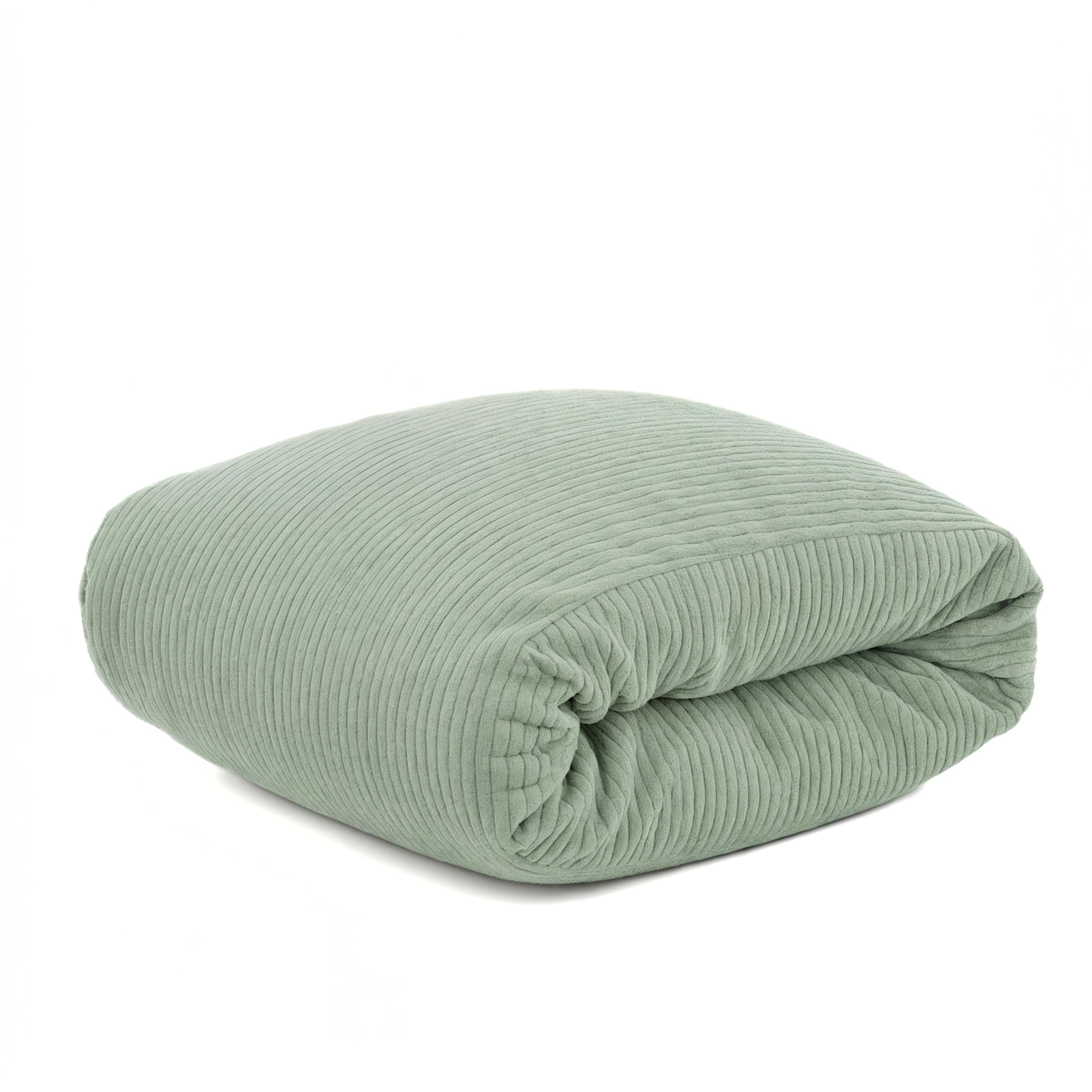 Gutekissen Housse de pouf pour enfants - 85 x 85 x 50 cm - Rangement de jouets pour chambre d'enfant - Organiseur de peluches et couvertures - Tissu Oeko-Tex - Fermeture éclair (vert)